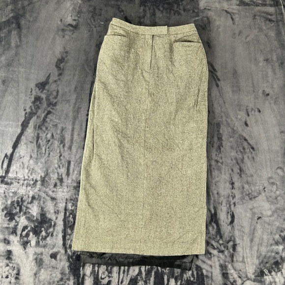 Lauren Ralph Lauren Dresses & Skirts - Lauren Ralph Lauren Maxi Skirt Womens 6 Gray Wool Herringbone Pockets Long